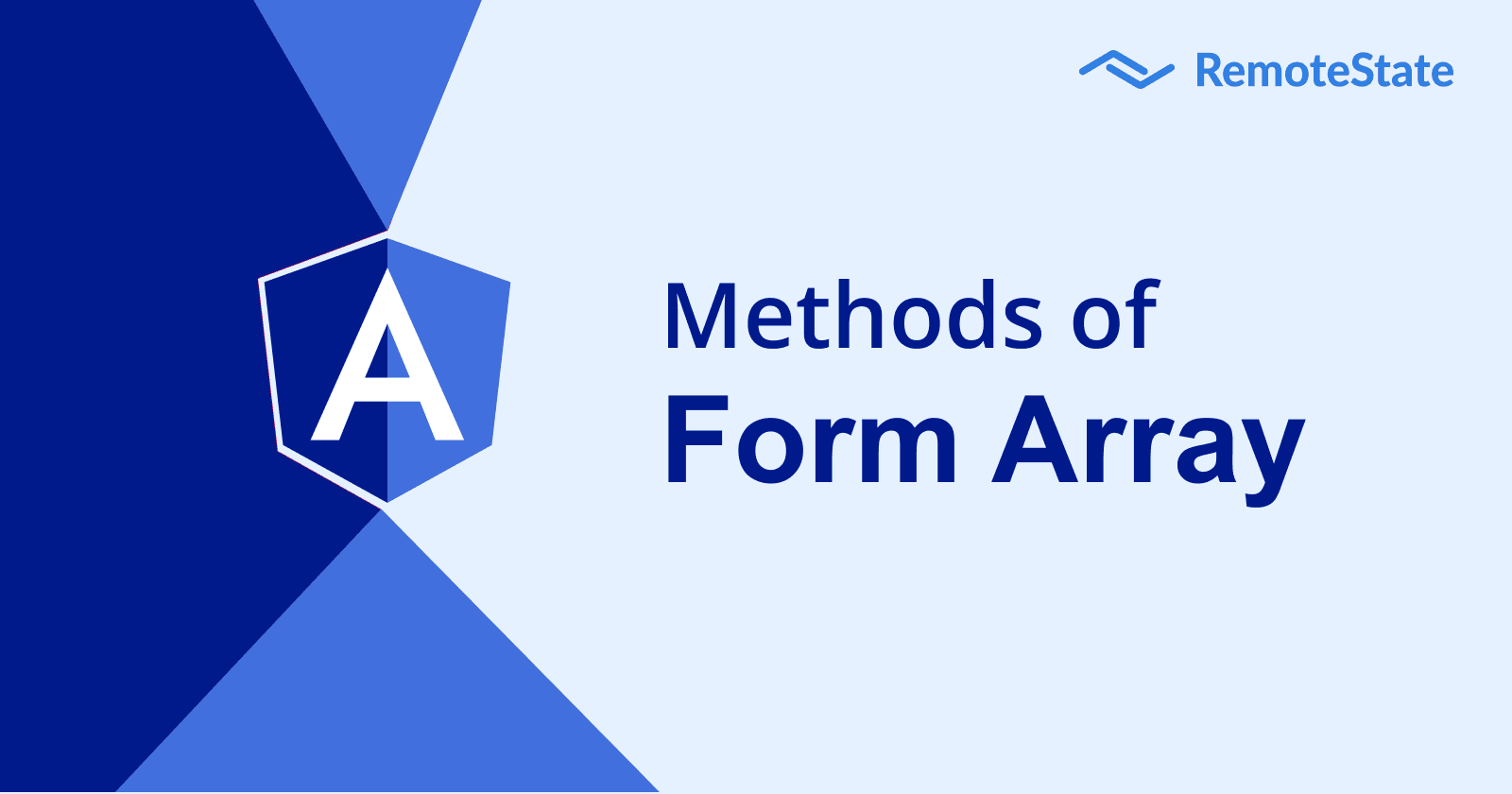 Different methods of Form Array in Angular